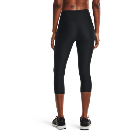 Under Armour Women's HeatGear Armour No-Slip Waistband Capris Γυναικείο Κολάν Μαύρο