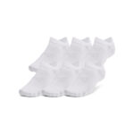 Under Armour Essential No Show 6P Κάλτσες Λευκές
