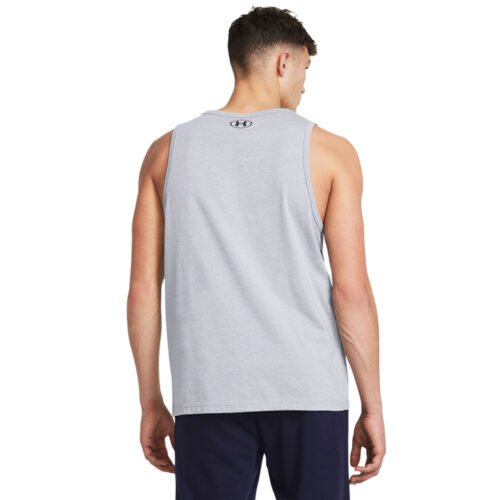 Under Armour Sportstyle Logo Tank Top Ανδρικό Αμάνικο Γκρι Ανοιχτό