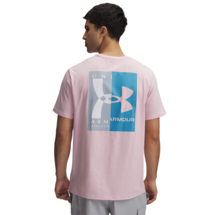 Under Armour 60/40s Evol Logo SS Ανδρικό Κοντομάνικο Ροζ