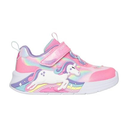 Skechers S-Lights: Unicorn Chaser Παιδικά Sneakers με Φωτάκια Ροζ / Μωβ