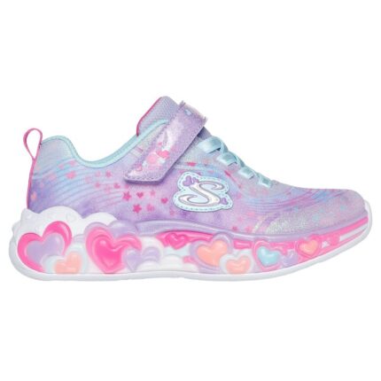 Skechers S-Lights: Eternal Heart Lights Παιδικά Sneakers με Φωτάκια Μωβ / Σιελ / Ροζ