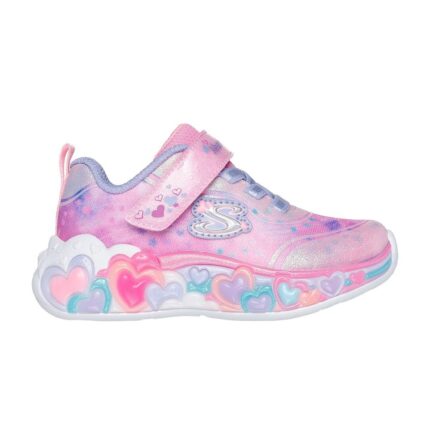 Skechers S-Lights: Eternal Heart Lights Παιδικά Sneakers με Φωτάκια Ροζ / Μωβ