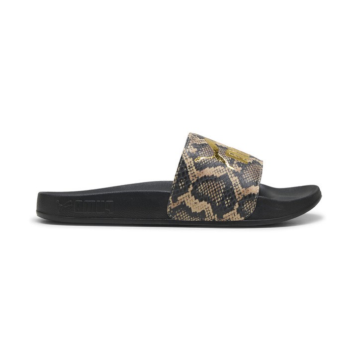 Puma Leadcat 2.0 Snake Chic Γυναικείες Παντόφλες Μαύρες / Χρυσό