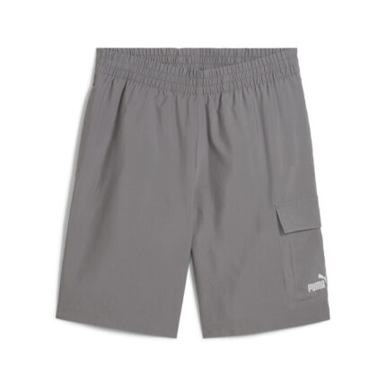 Puma Ess No. 1 Logo Woven Cargo Shorts 9” Ανδρική Βερμούδα Γκρι
