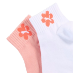 Puma Flower Quarter Socks 2P Παιδικές Κάλτσες Σομόν / Λευκές
