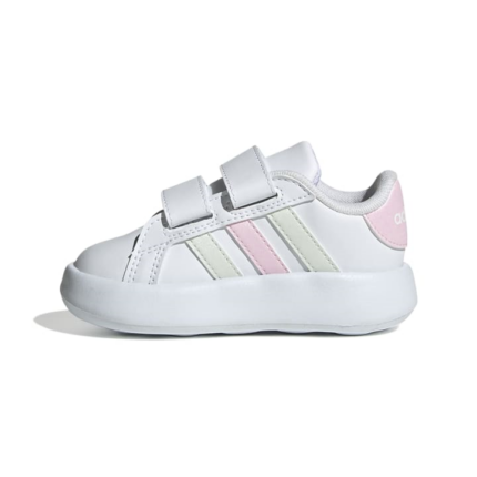 adidas Grand Court 2.0 Shoes Kids Παιδικά Sneakers Λευκό / Ροζ / Κίτρινο