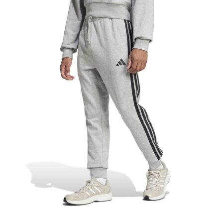 adidas Essential 3-Stripes French Terry Pants Ανδρικό Παντελόνι με Λάστιχο Γκρι