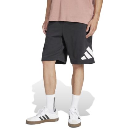 adidas Essentials Big Logo French Terry Shorts Ανδρική Βερμούδα Μαύρη