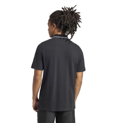 adidas Essentials Small Logo Piqué Polo Shirt Ανδρική Κοντομάνικη Μαύρη