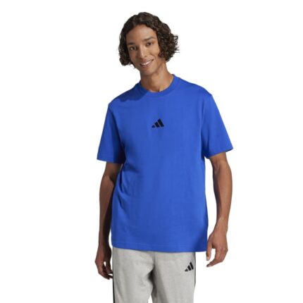 adidas Essentials Small Logo Single Jersey Tee Ανδρική Κοντομάνικη Μπλε