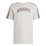adidas Codes Collegiate Linear Graphic Tee Ανδρικό Κοντομάνικο Γκρι