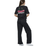 Body Action Wide Leg Pants Black Παντελόνι Σε Ίσια Γραμμή Μαύρο