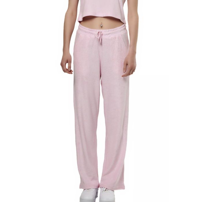 Body Action Beach Wide-Leg Pants Pink Ice Παντελόνι Πετσετέ Ροζ