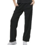 Body Action Wide-Leg Trousers Black Γυναικείο Παντελόνι Φαρδύ με Κουμπιά Μαύρο