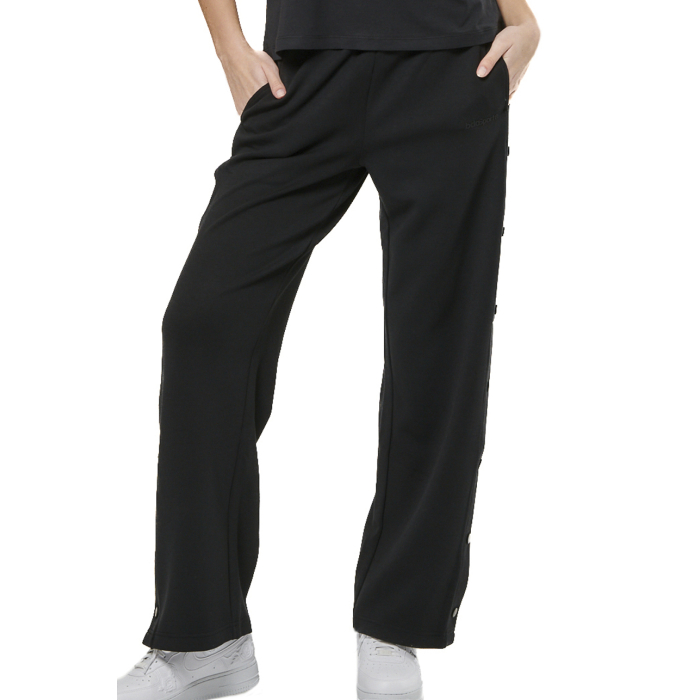 Body Action Wide-Leg Trousers Black Γυναικείο Παντελόνι Φαρδύ με Κουμπιά Μαύρο
