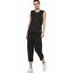 Body Action Crop Wide-Leg Pants Black Γυναικειο Παντελόνι Ίσιο Κάπρι Μαύρο
