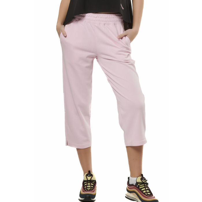 Body Action Crop Wide-Leg Pants Pink Ice Γυναικειο Παντελόνι Ίσιο Κάπρι Ροζ