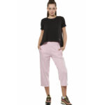 Body Action Crop Wide-Leg Pants Pink Ice Γυναικειο Παντελόνι Ίσιο Κάπρι Ροζ