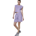 Body Action Beach High Waist Shorts Lavender Chalk Γυναικεία Βερμούδα Σορτς Μωβ