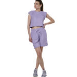 Body Action Beach High Waist Shorts Lavender Chalk Γυναικεία Βερμούδα Σορτς Μωβ
