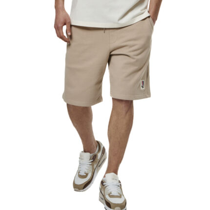 Body Action French Terry Jogging Shorts Taupe Grey Ανδρική Βερμούδα Μπεζ