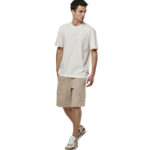 Body Action French Terry Jogging Shorts Taupe Grey Ανδρική Βερμούδα Μπεζ