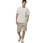 Body Action French Terry Jogging Shorts Taupe Grey Ανδρική Βερμούδα Μπεζ