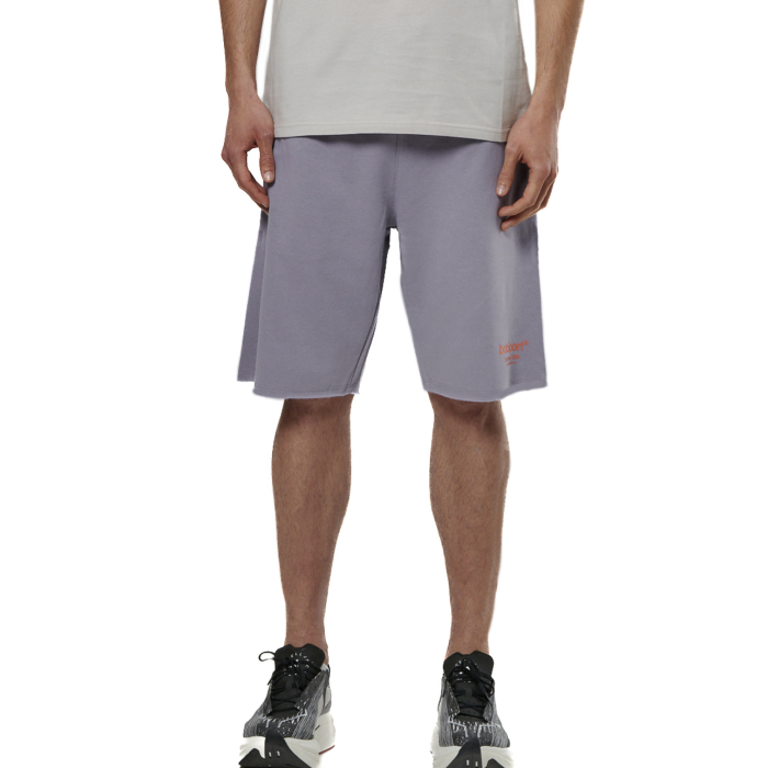 Body Action French Terry Jogging Shorts Lilac Grey Ανδρική Βερμούδα Μωβ / Γκρι