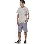 Body Action French Terry Jogging Shorts Lilac Grey Ανδρική Βερμούδα Μωβ / Γκρι