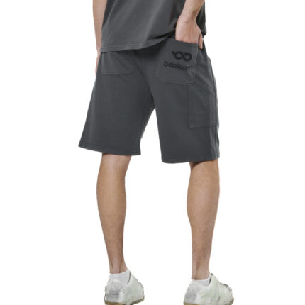 Body Action Natural Dye Carpenter Shorts Charcoal Grey Ανδρική Βερμούδα Γκρι