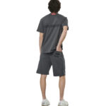 Body Action Natural Dye Carpenter Shorts Charcoal Grey Ανδρική Βερμούδα Γκρι