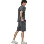 Body Action Natural Dye Carpenter Shorts Charcoal Grey Ανδρική Βερμούδα Γκρι