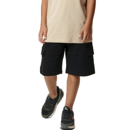 Body Action French Terry Bermuda Shorts Black Παιδική Βερμούδα Μαύρη