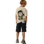 Body Action French Terry Bermuda Shorts Black Παιδική Βερμούδα Μαύρη