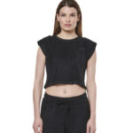 Body Action Beach Tank Top Black Γυναικείο Κοντομάνικο Κοντό Μαύρο