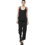 Body Action Natural Dye Slub Tank Top Black Γυναικεία Αμάνικη Μπλούζα Μαύρη