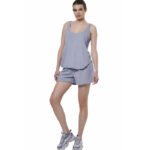 Body Action Natural Dye Slub Tank Top Lavender Blue Γυναικεία Αμάνικη Μπλούζα Μωβ / Σιέλ