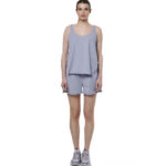 Body Action Natural Dye Slub Tank Top Lavender Blue Γυναικεία Αμάνικη Μπλούζα Μωβ / Σιέλ