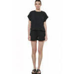 Body Action Natural Dye Slub Sleeveless T-Shirt Black Γυναικείο Κοντομάνικο Μαύρο