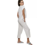 Body Action Natural Dye Slub Sleeveless T-Shirt White Γυναικείο Κοντομάνικο Λευκό