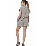 Body Action Natural Dye Slub Sleeveless T-Shirt Clouds Grey Γυναικείο Κοντομάνικο Γκρι
