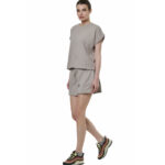 Body Action Natural Dye Slub Sleeveless T-Shirt Clouds Grey Γυναικείο Κοντομάνικο Γκρι