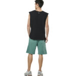 Body Action Natural Dye Slub Sleeveless Tee Black Ανδρικό Αμάνικο Μαύρο