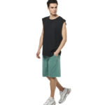 Body Action Natural Dye Slub Sleeveless Tee Black Ανδρικό Αμάνικο Μαύρο