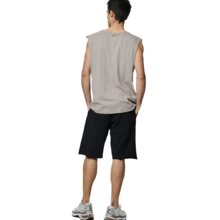 Body Action Natural Dye Slub Sleeveless Tee Clouds Grey Ανδρικό Αμάνικο Γκρι Μπεζ