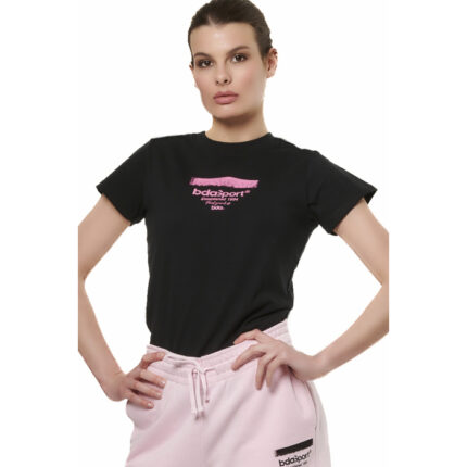 Body Action Slim Fit T-Shirt Black Γυναικείο Κοντομάνικο Μαύρο