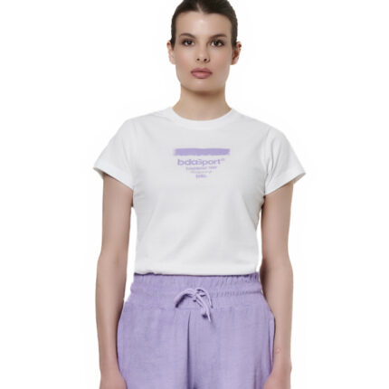 Body Action Slim Fit T-Shirt White Γυναικείο Κοντομάνικο Λευκό