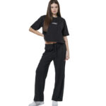 Body Action Relaxed Fit T-Shirt Black Γυναικείο Κοντομάνικο Crop Μαύρο