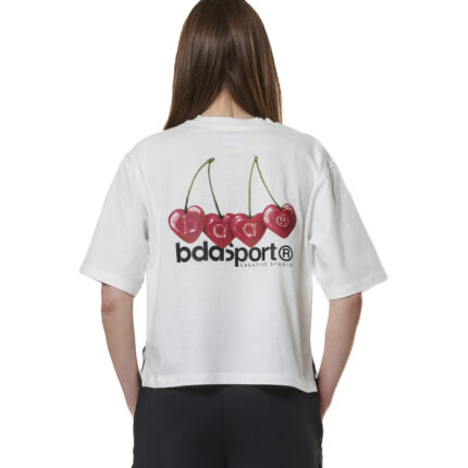 Body Action Relaxed Fit T-Shirt White Γυναικείο Κοντομάνικο Crop Λευκό